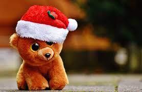 sweet cute red christmas teddy bear