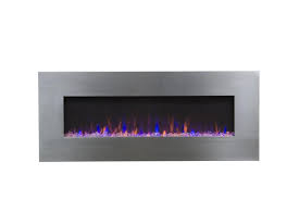 stainless steel electric fireplaces at