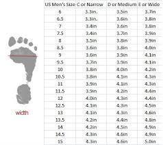 Printable Mens Shoe Size Chart Mensfootsizecharts Size