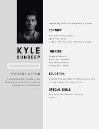 Free acting resume template is used to write resumes of aspiring actors. Free Acting Resume Templates Adobe Spark