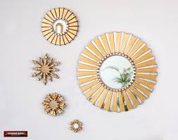 Collection Gold Wall Round Mirror Set 5