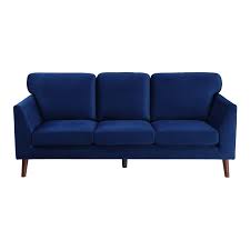 Lexicon Tolley Velvet Sofa In Blue
