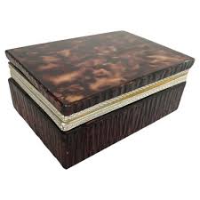 onyx jewelry box in brown color italy