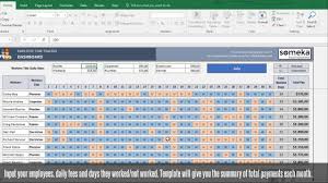 Payroll Template Excel Timesheet Free Download Youtube