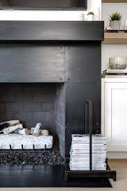 Black Built In Fireplace Cabinets
