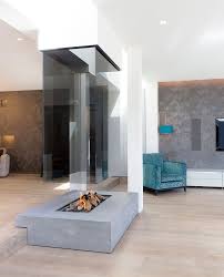 Glass Canopy Freestanding Fireplace