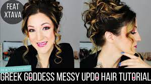 greek dess messy updo hair tutorial