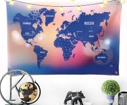 World Map Hanging Cloth Customized Wall