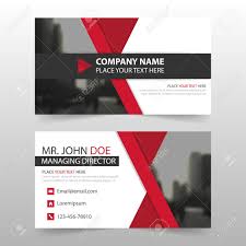 Red Black Corporate Business Card Name Card Template Horizontal