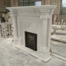 White Marble Fireplace Mantels For Room