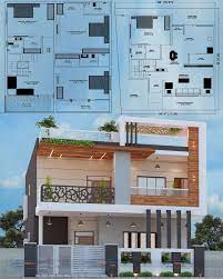 33x50 Modern House Plan And Elevation