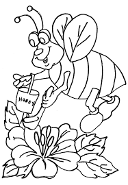 Bee hives and honey bees! Free Printable Bee Coloring Pages For Kids