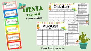 Fiesta Themed Behavior Clip Chart