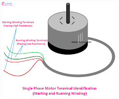 single phase motor connection diagram