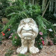 The Face Statue Planter Resin Funny