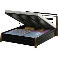 hydraulic wooden double bed size 6 x
