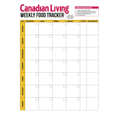 Start A Food Journal With The Canadian Living Weekly Food Tracker
