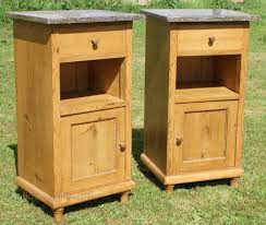 A Pair Of Dutch Pine Bedside Cabinets
