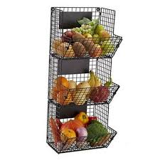 Wall Mounted Wire Basket Hanging