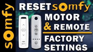 reset somfy motor remote to factory