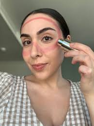 sun kissed makeup hack using blush