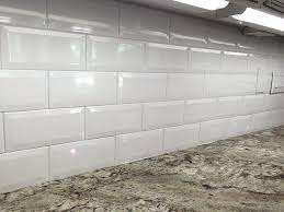 You can even go for covering the rest of the walls like shown in the picture. Amazon Com 4x8 White Wide Beveled Subway Ceramic Tile Backsplashes Walls Kitchen Sh Lowes Backsplash Tile White Subway Tile Backsplash Ceramic Tile Backsplash