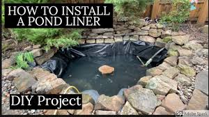 Flexible pond liners is your best choice for when you are building a pond that is too large for any prefabricated(rigid liner) or you may find that. How To Install A Pond Liner Diy Project I Am A Koi Lover Youtube