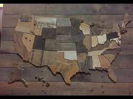 Wall Map Usa Decor Pallet Wood