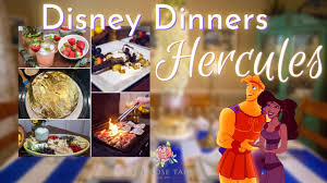 disney dinners hercules the rose table