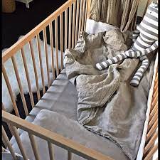 Natural Fabric Linen Baby Crib Bedding