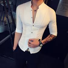 Contemporary Slim Fit Vest Shirt Mens Fashion In 2019