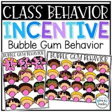 Class Incentive Class Reward Behavior Chart Bubble Gum