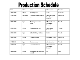 Production Schedule Production Schedule Template Lorgprintmakers Com