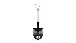 rubi point shovel with wooden ring handle