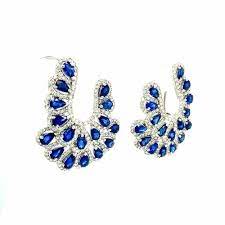 diamond earrings 18k white gold