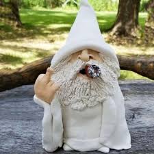 Garden Sculpture Smoking Goblin