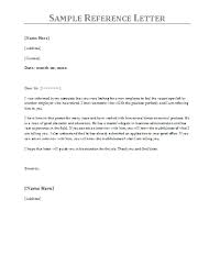 Reference Letter Template Free
