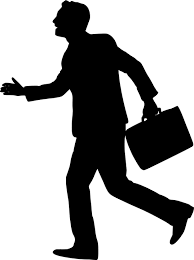 Silhouette Geschäftsmann Beeil - Kostenlose Vektorgrafik auf Pixabay