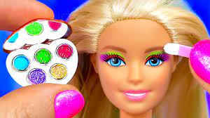 diy miniature barbie makeup collection