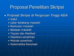 Tahap penyusunan proposal skripsi : Bab 6 Proposal Penelitian Ppt Download