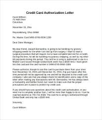 Simple Credit Card Authorization Letter Print