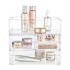 luxe acrylic makeup skincare storage