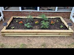 Raised Garden Bed From Landscape Timber