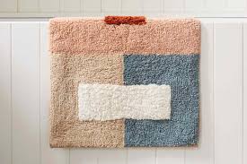west elm organic colorblock bath mat