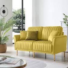 Sofa Loveseats With Gold Color