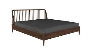 walnut spindle bed queen size axom home