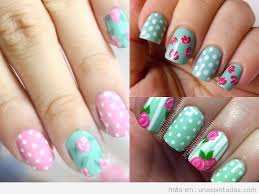 💅 decoracion de uñas con pegatinas. Decoracion De Unas Vintage Estampados De Rosas Y De Flores Unas Pintadas