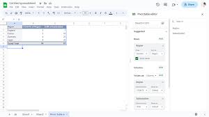 using pivot tables in google sheets a