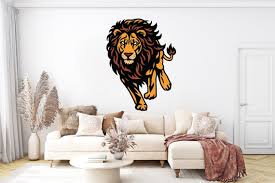 Buy Lion Running King Lion Wall Decal