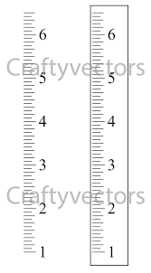 Ruler Growth Chart Vector Template Inches Growth Chart